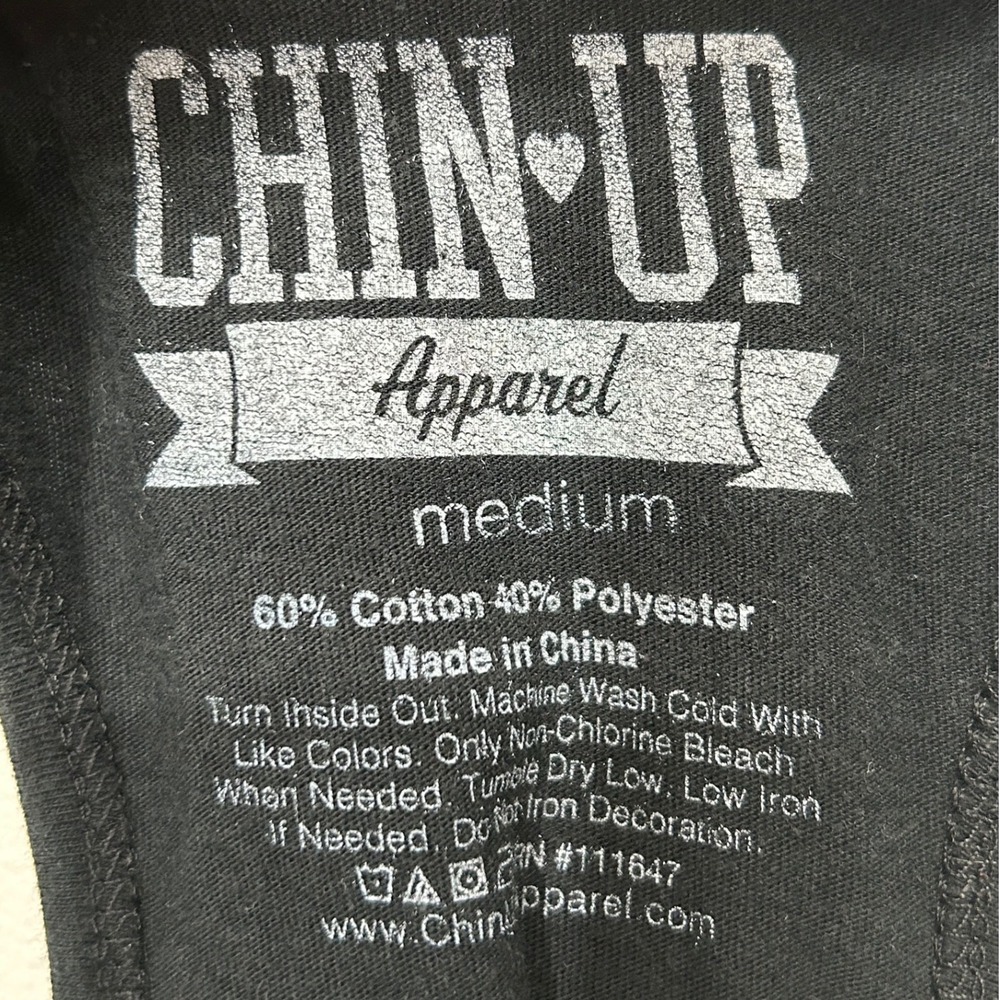 Chin Up Apparel‎ Black Racer Back Tank Top Women's Size Medium Don't Quit - Picture 3 of 3